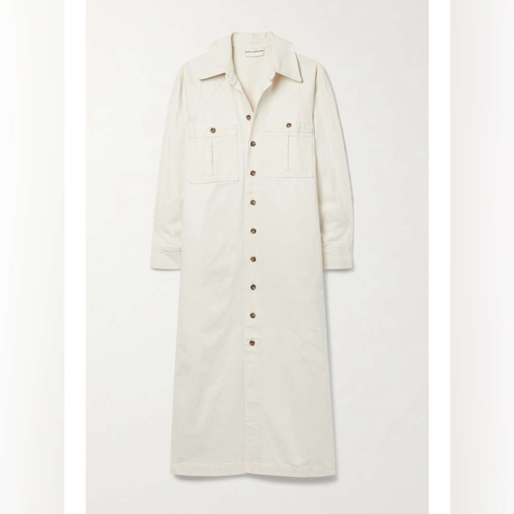 MARA HOFFMAN
+ Net Sustain Charolette Organic Denim Midi Dress In Ecru